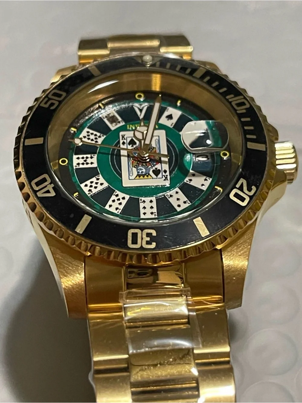 Invicta Pro Diver House of Cards Men's Watch - 40mm. Gold
